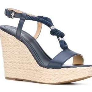 Michael kors navy wedges 7.5 new
